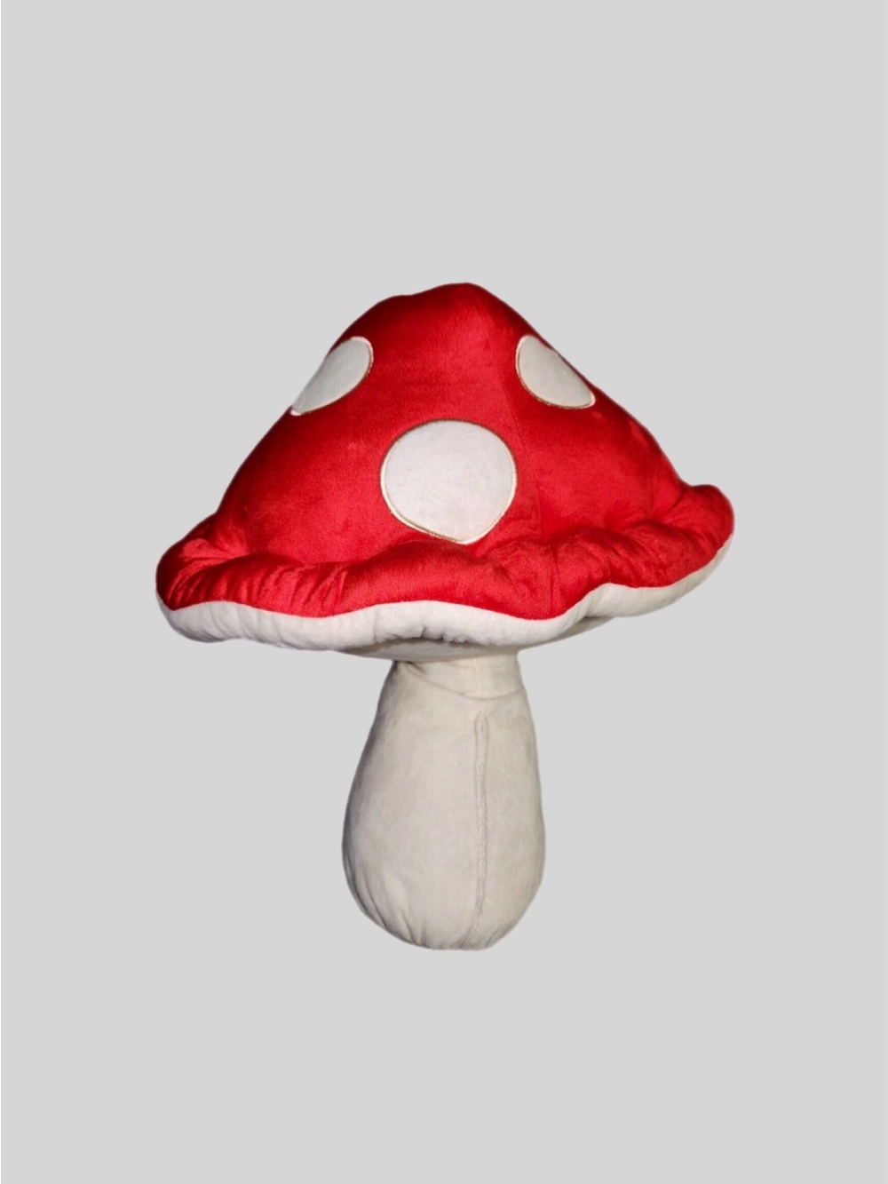 Dolls Kill Woodland Magic Red Mushroom Plush Pillow 19” Soft Toadstool Decor NIP